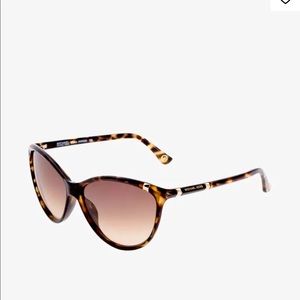 Michael Kors Camila MK2835S Black Brown Cat Eye Round Sunglasses